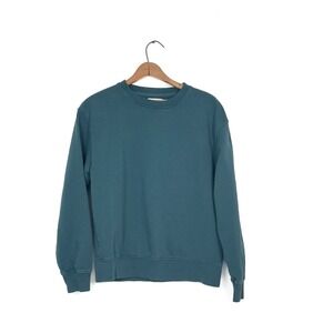Colorful Standard Organic Cotton Sweatshirt • Teal Green • Classic Crewneck - M